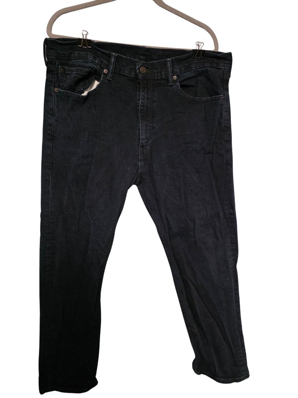 Levi's 505 Men's 38x30 Black Jeans Straight Leg Regular Fit Classic Denim Casual